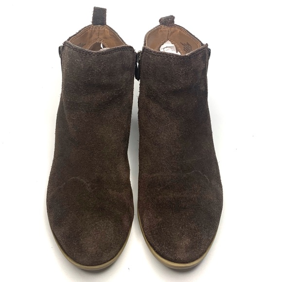 Vintage Lucky Brand Dark Brown Suede Basel Ankle Bootie - Picture 5 of 6